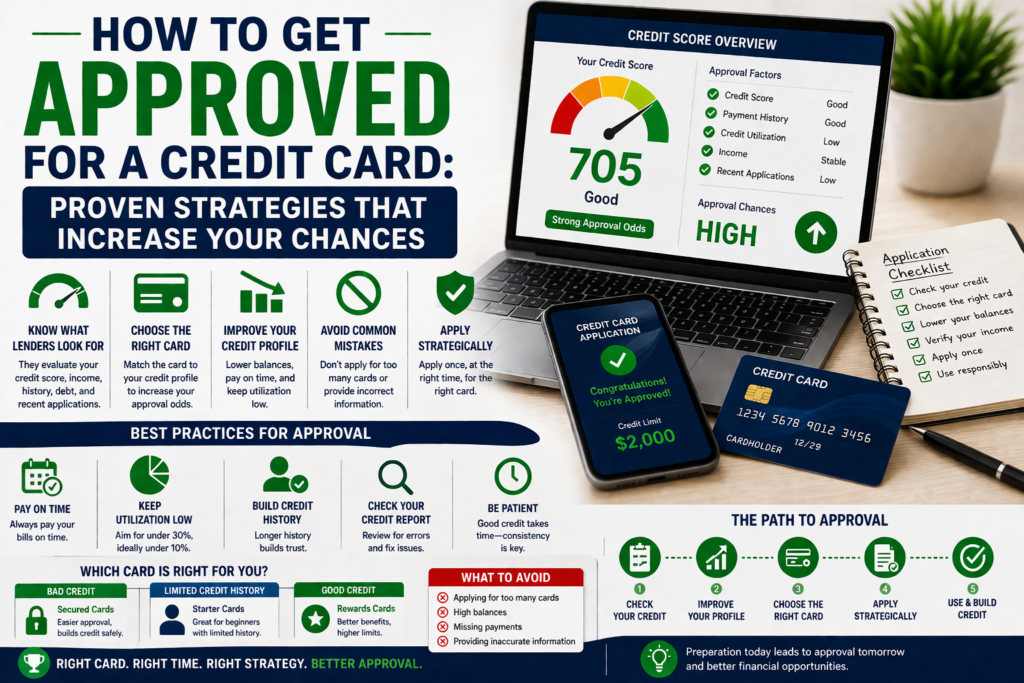 how to get approved for a credit card