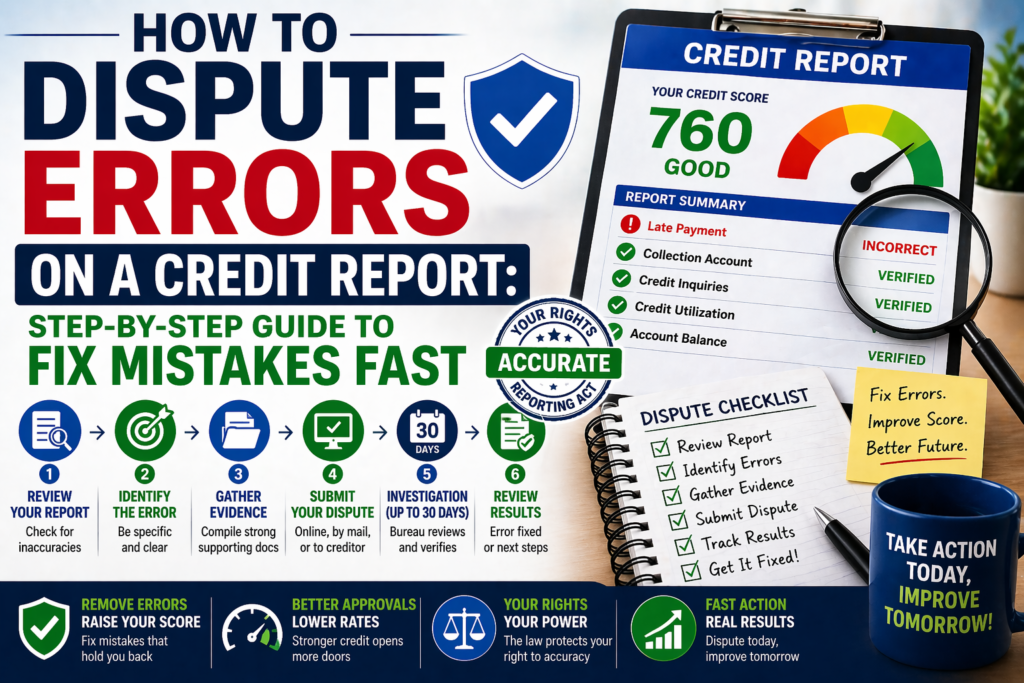 how to dispute errors on credit report