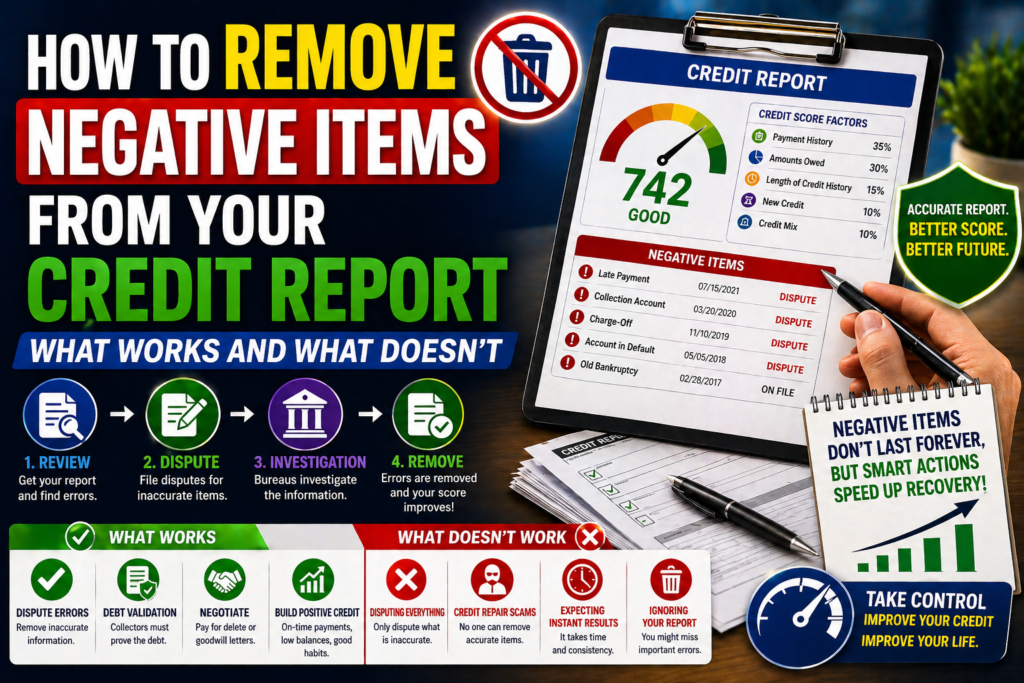 how to remove negative items from credit report